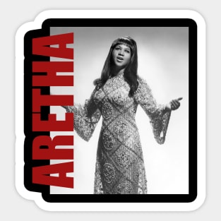 Aretha Franklin - Retro Aesthetic Fan Art Sticker